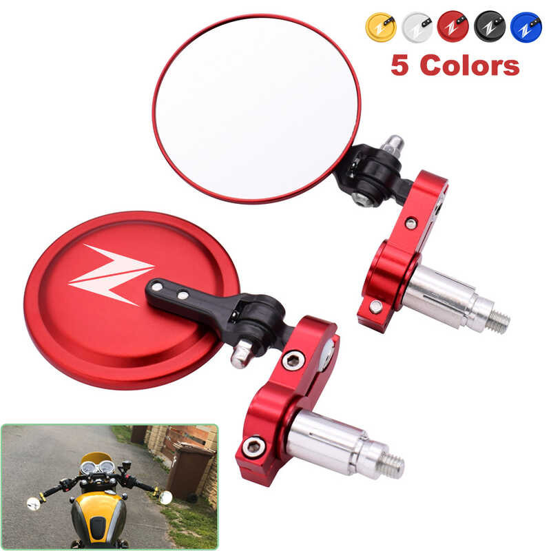 Motorcycle Mirrors 3 Inch Round Folding Bar End Side Mirror for