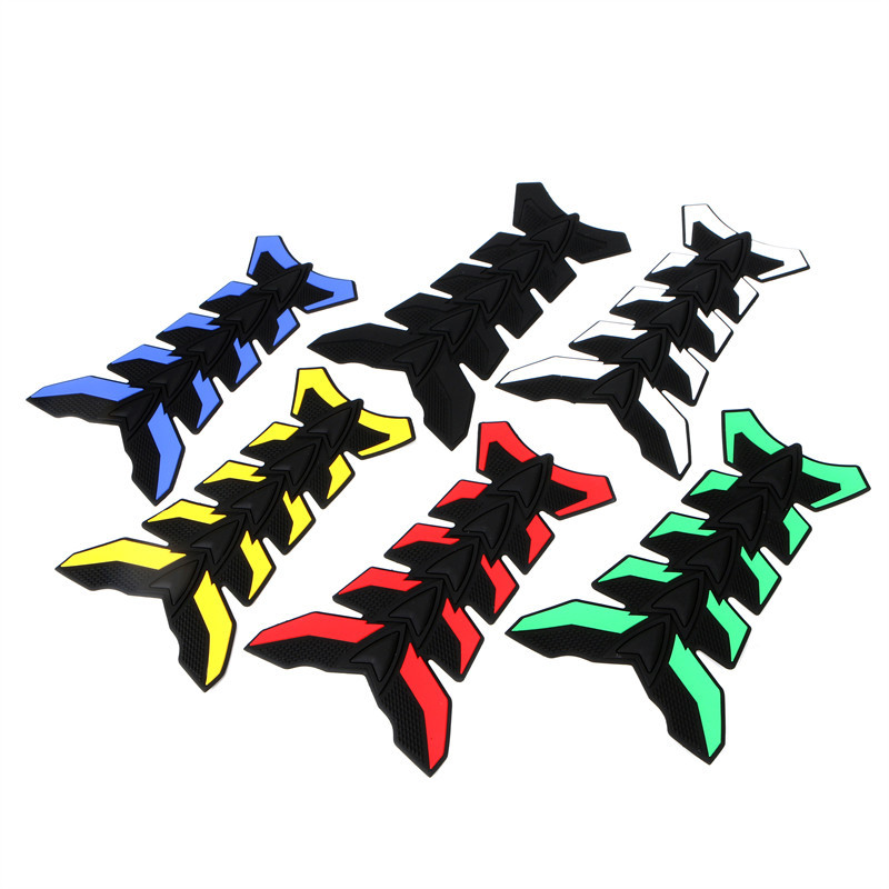 Universal Motorcycle Sticker Fuel Tank Fish Bone Decals Three ...