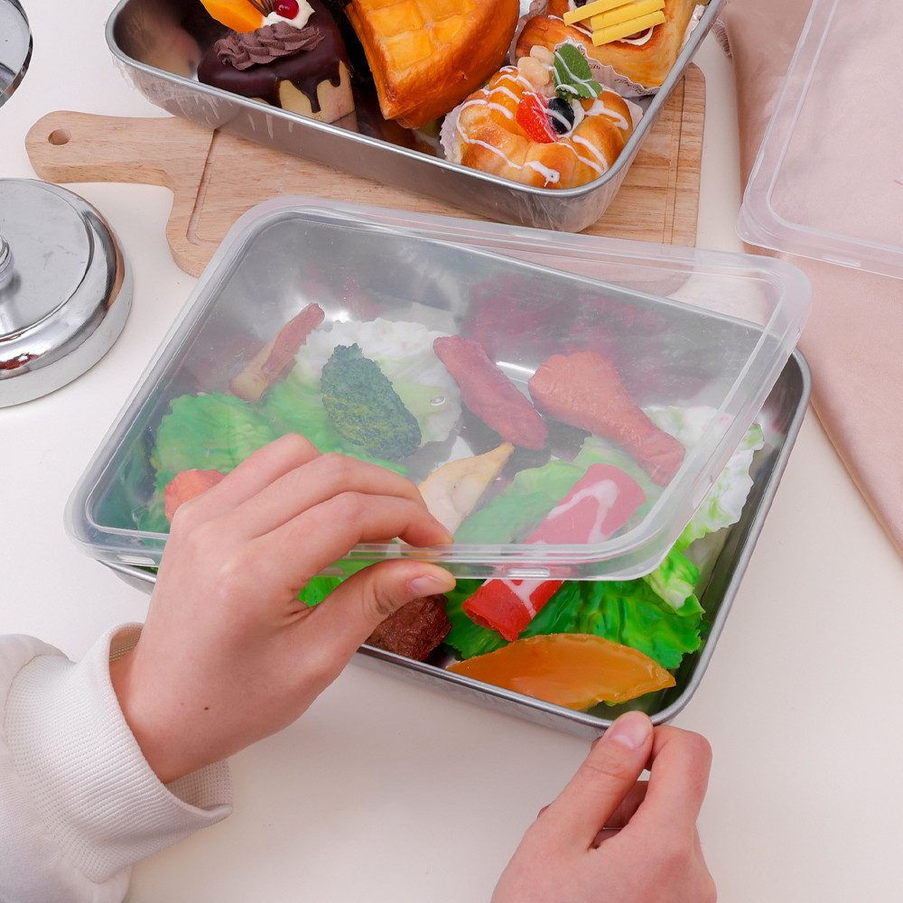 High Quality Durable Rectangle Stainless Steel Food Storage Box Fridge