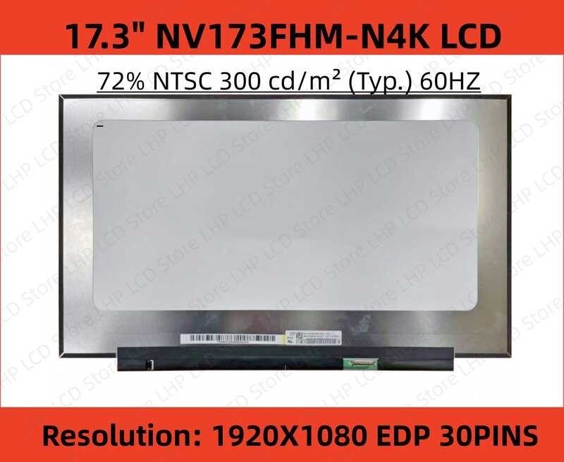Dalle écran 17.3" LED NV173FHM-N4G V8.0 - 1920x1080, 30 Broches, 390mm, Neuve, Marque Visiodirect