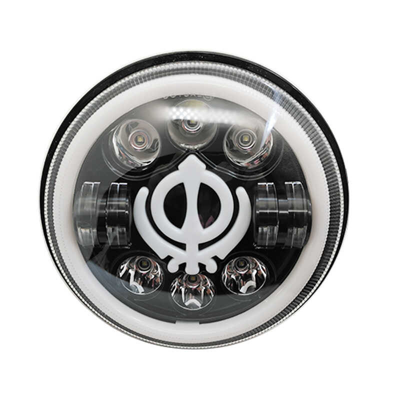 E-Tested 7" Round LED Headlight With Hi/Lo Beam & DRL - Chrome Housing For Harley Motorcycles