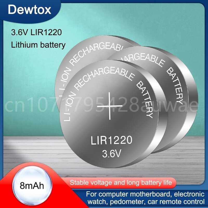 10100Pcs Lir1220 3.6V Rechargeable Button Batteries Can Replace The
