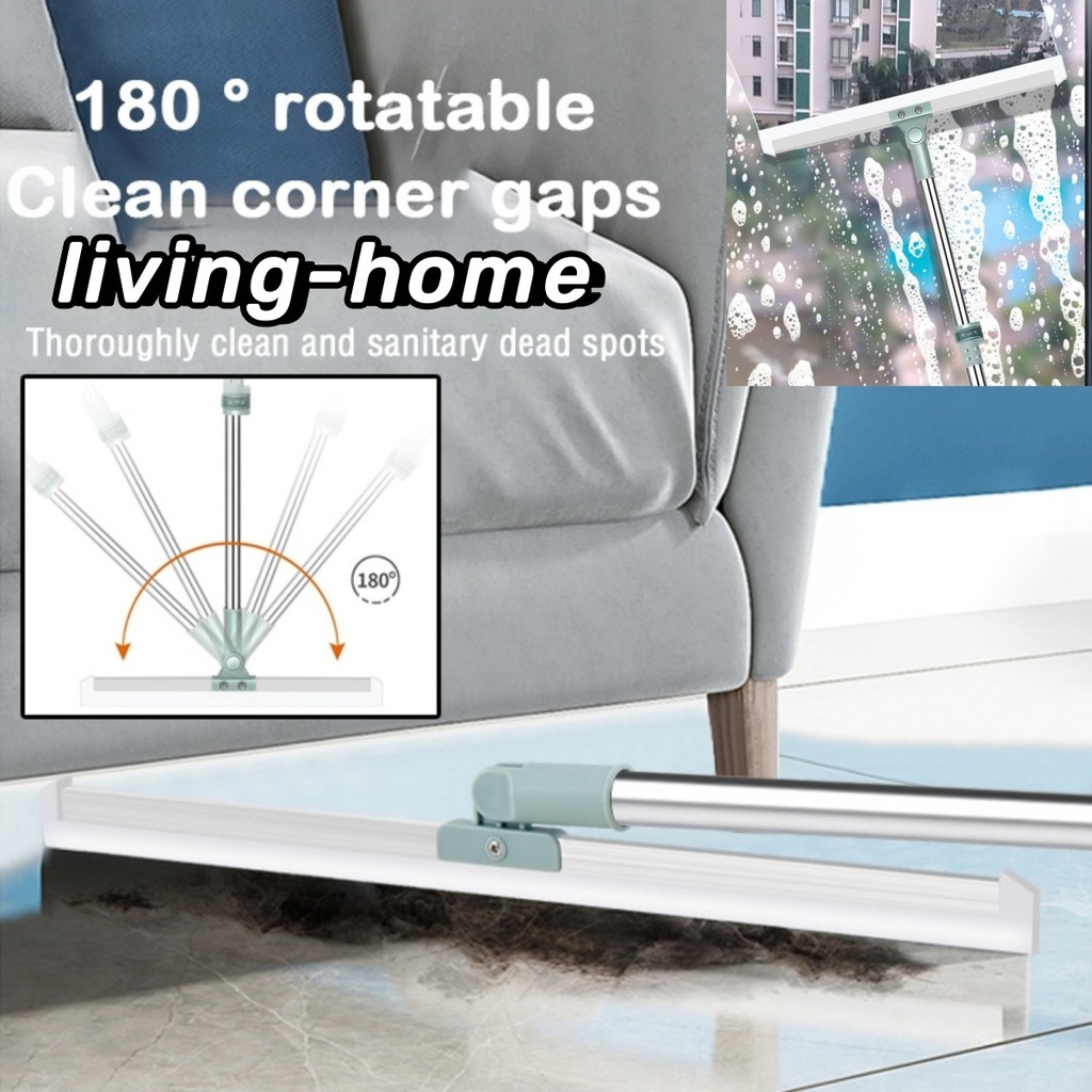 Glass Floor Wiper Rubber Blade Telescopic Rod Scrape Floor Window Wiper ...