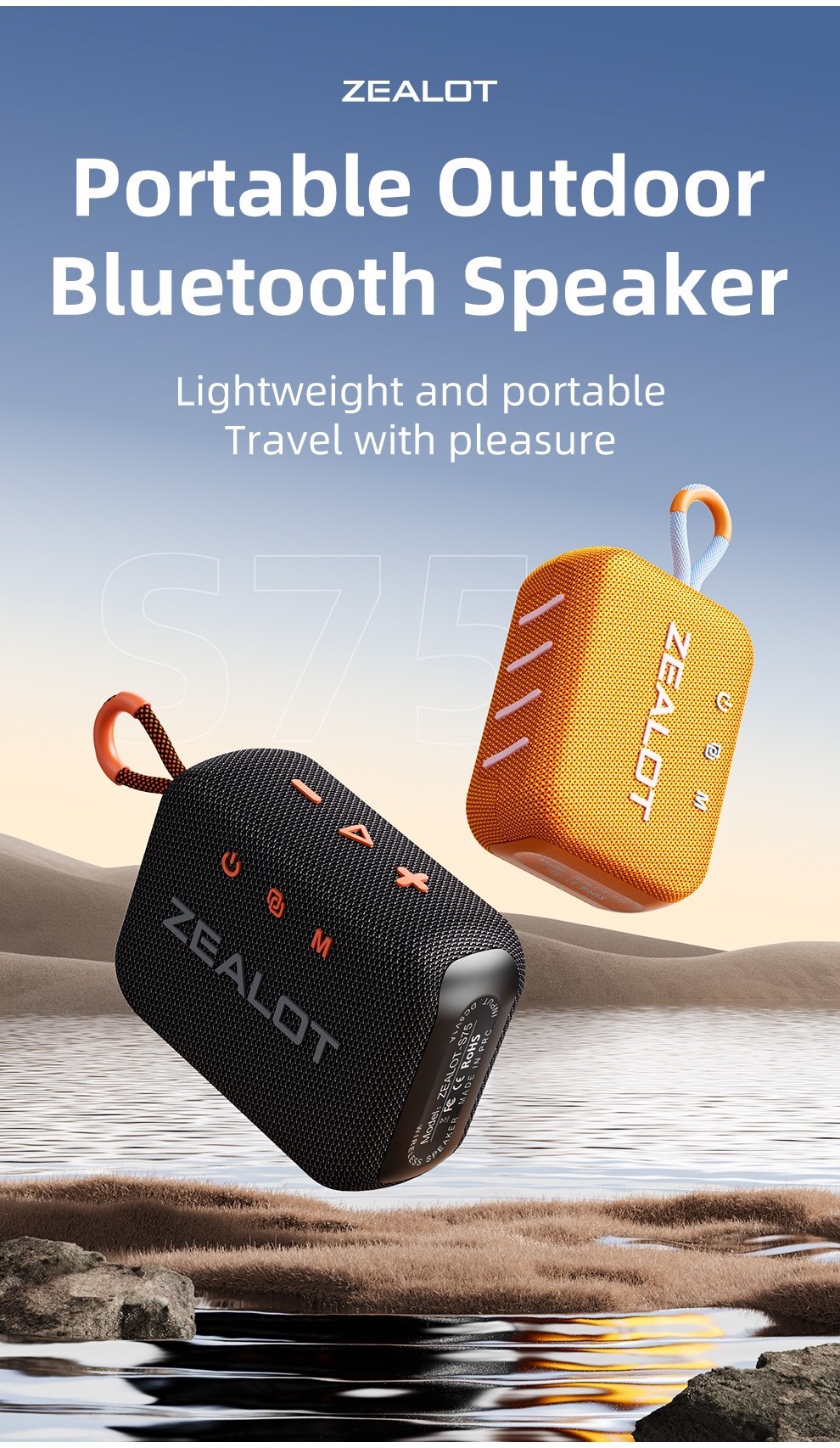 [Local Shipment]ZEALOT S75 Outdoor Portable Speaker Dual-Driver ...