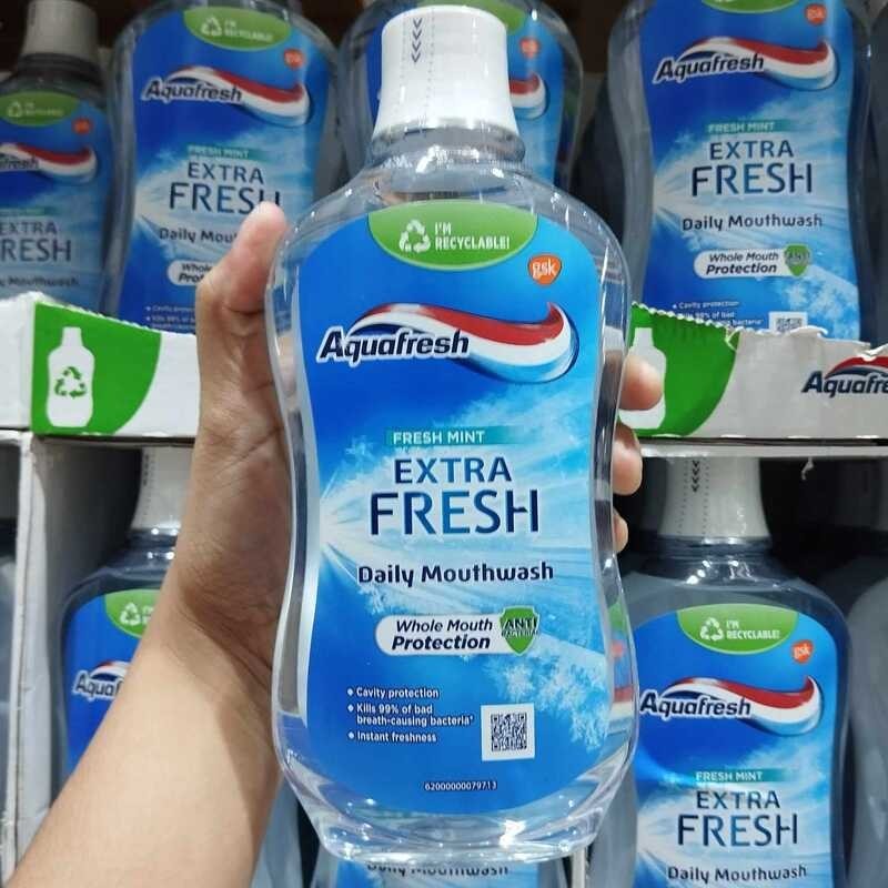 Aquafresh Mint Extra Fresh Daily Mouthwash 500mL | Shopee Philippines