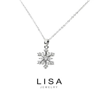 Lisa Sier necklace Princess Frozen Elsa Snowflake White Gold Plated ...