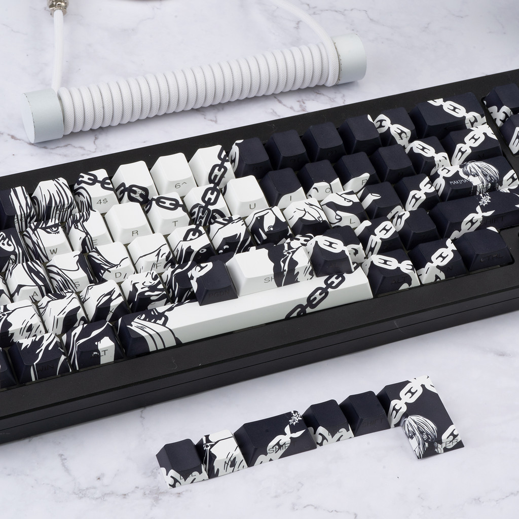 PBT Machima Chain Lock Side Engrave Light Dye Sublimation Keycap Cherry ...