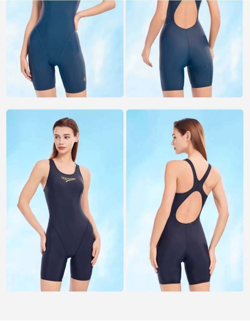 ZHONGXIANG Athletic Bathing Suit Women's Raceback Splice One Piece