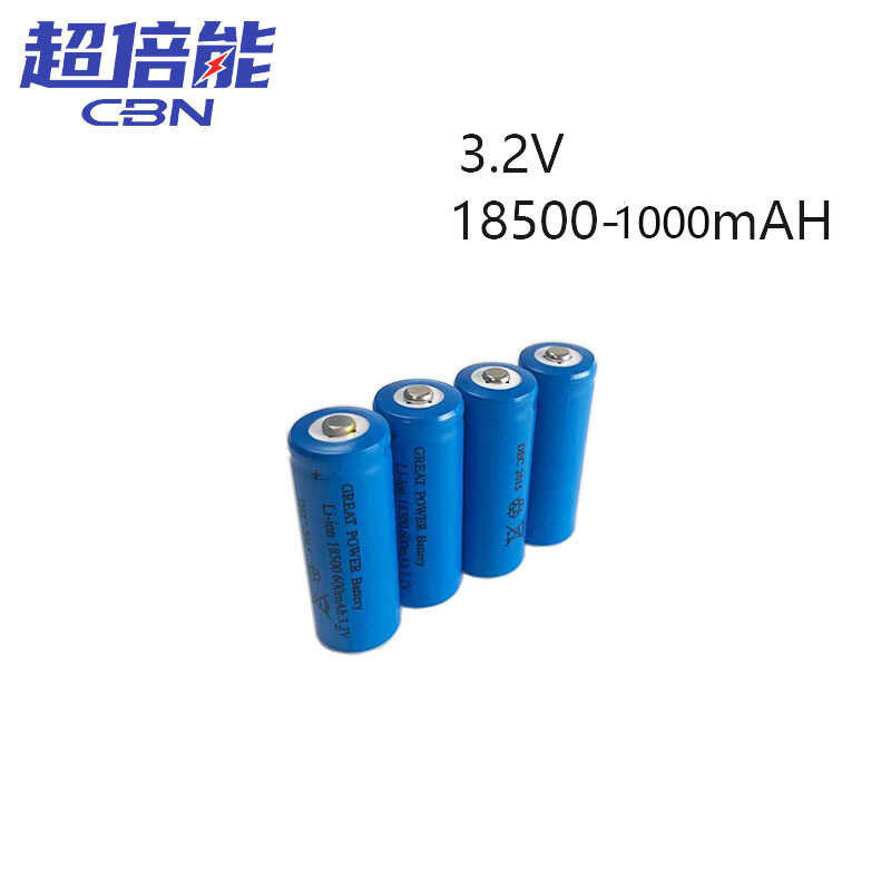Lithium 18500 Iron Battery 1000Mah 3.2V Cylindrical Lawn Light Lithium ...
