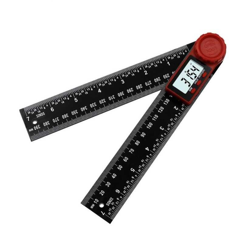 Digital Angle Protractor 7 Inch Ruler na may Zeroing at Locking ...