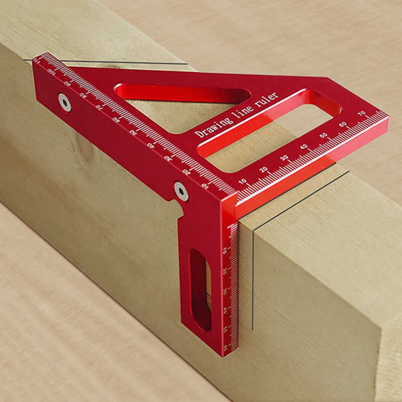 Woodworking Square Protractor Aluminum Alloy Miter Triangle Ruler High ...