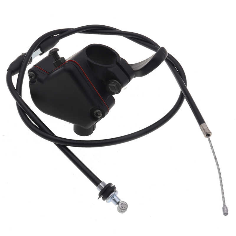 Accélérateur Au Pouce Avec Câble Pour Moto, VTT, Dirt Bike - Compatible Guidons 22 Mm (7/8 Pouces), En Aluminium Noir - 3