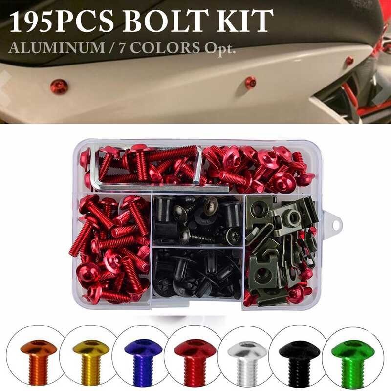 Motorcycle Full Fairing Bolts Fasteners Kit Aluminum M5 M6 Bodywork ...