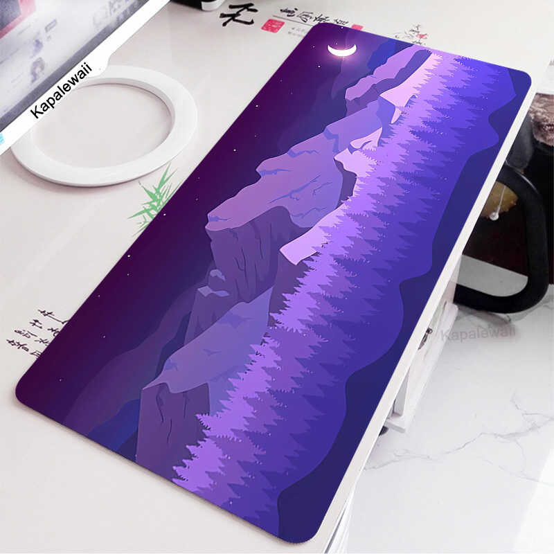 Forest Firewatch Gaming Mousepad Gamer Desk Mat Purple Moon Art ...