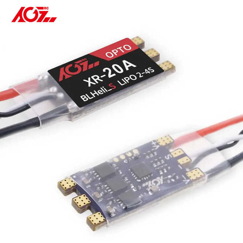 AGFRC 20A ESC XR-20A Brushless BLHeli_S 2-4S Lipos Electronic Speed ...