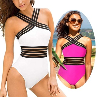 ECELEN New Summer Bathing Suits For Women Solid Color Striped Tankini  Swimsuits With Shorts Swimwear