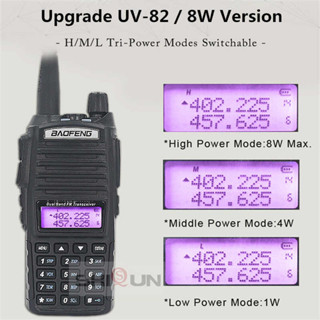 Uv-82 8W Extended Battery 3800Ma Baofeng Uv82 Walkie Talkie 10 KM ...