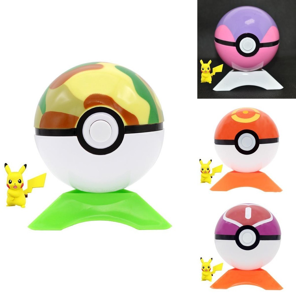 Pokemon Pokeball 7cm Cartoon Toy Ball+Figure Pikachu Monster Figures ...