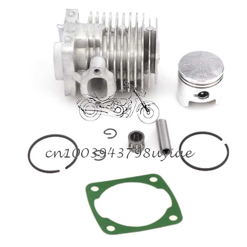 1Set Cylinder Head Piston Kit With Rings Pin Clips For 49Cc 2 Stroke ...