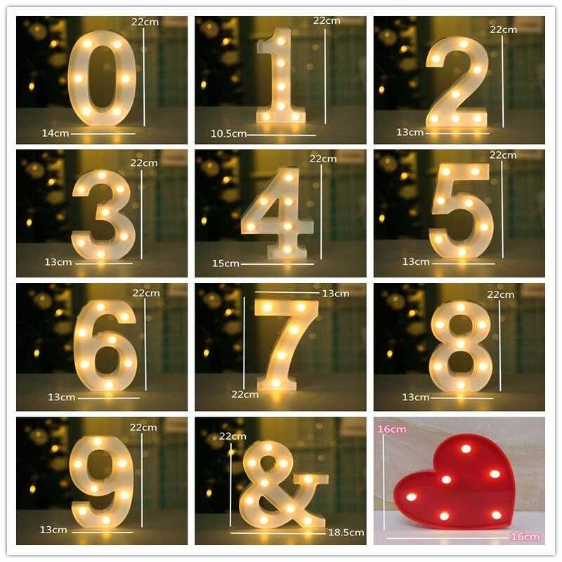 LY 2024 Digital Light English Letter Modeg Props Proposal Decorative ...