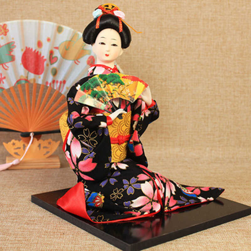 Resin Statuette Japanese Sitting Position Doll Geishas Hand-Made Model ...