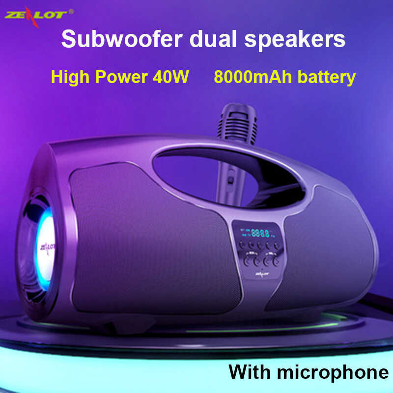 Zealot P1 40W Powerful Bluetooth Boombox Computer Speakers Portable ...