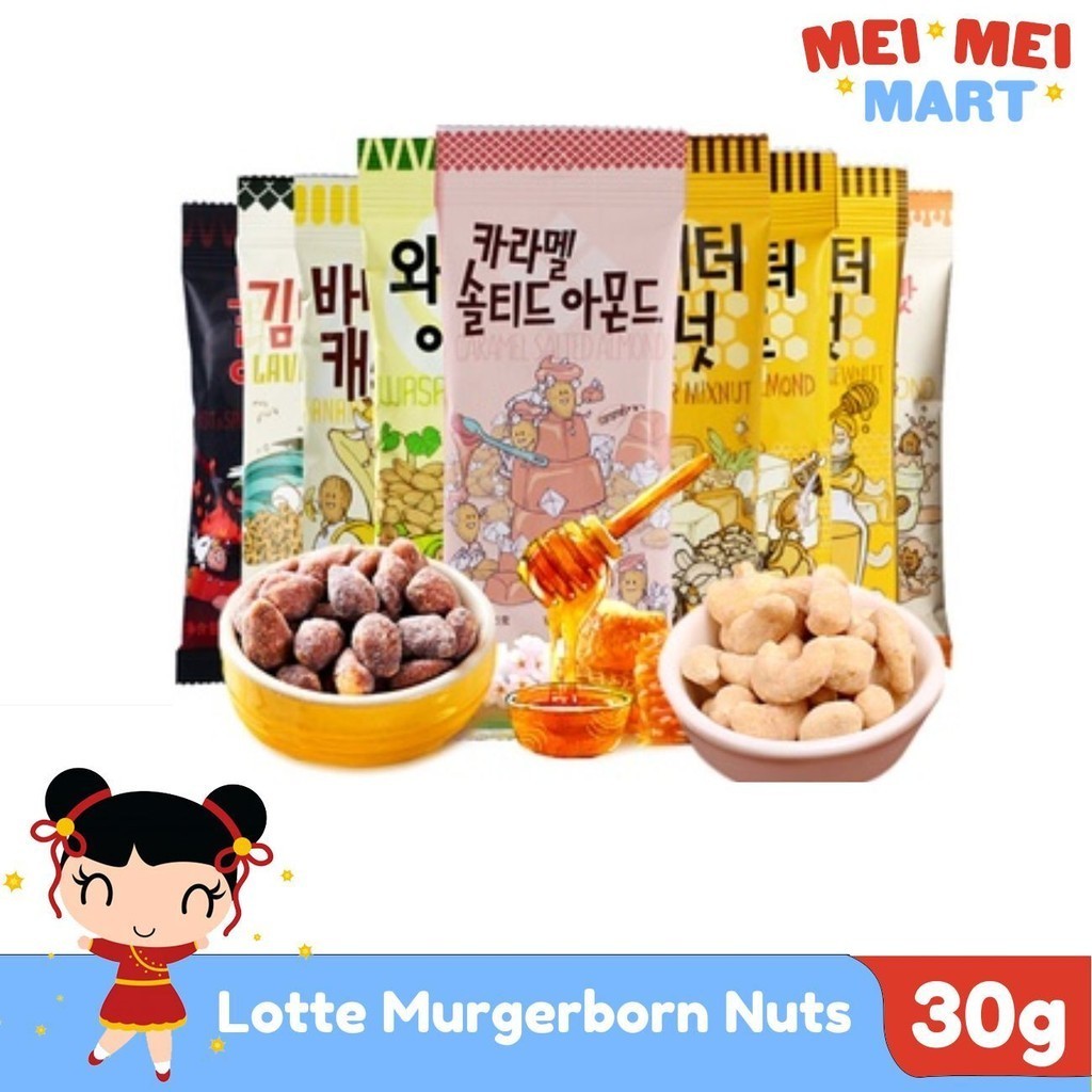 Lotte Murgerbon Honey Butter Wasabi Wassabi Almond Nuts 30g Shopee