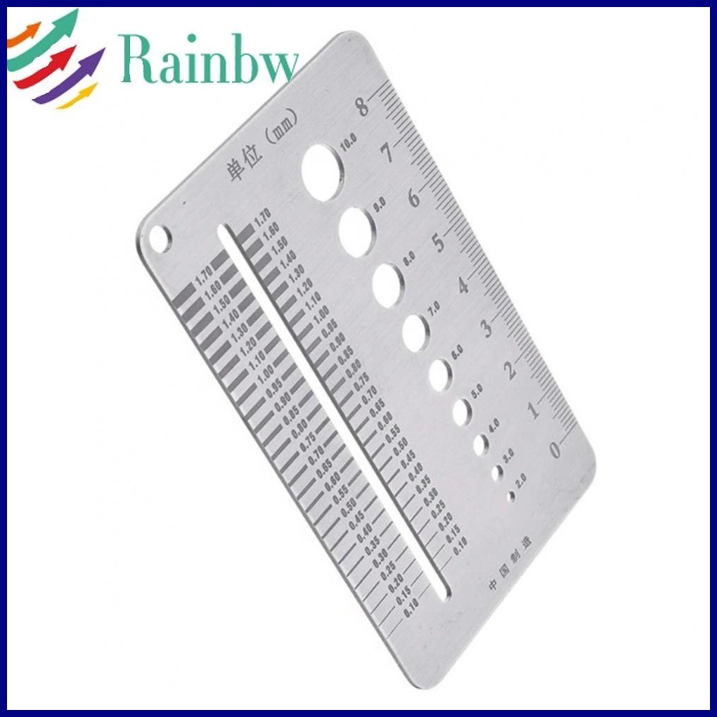 2-10mm Stainless Steel Bolt Screw Gauge Plate Screw Diameter Measuring ...