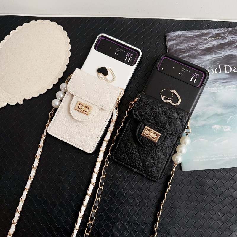 For Motorola Moto Razr 40Ultra Pu Leather Rhombus Card Case with ...