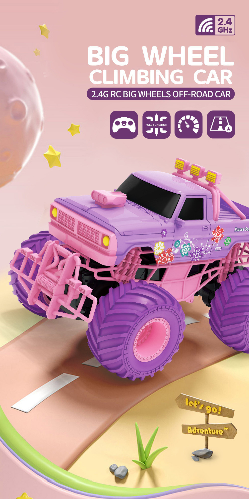 【PH Ready Stock 24h Shipping】JJRC Barbie 2.4G Remote Control car four ...