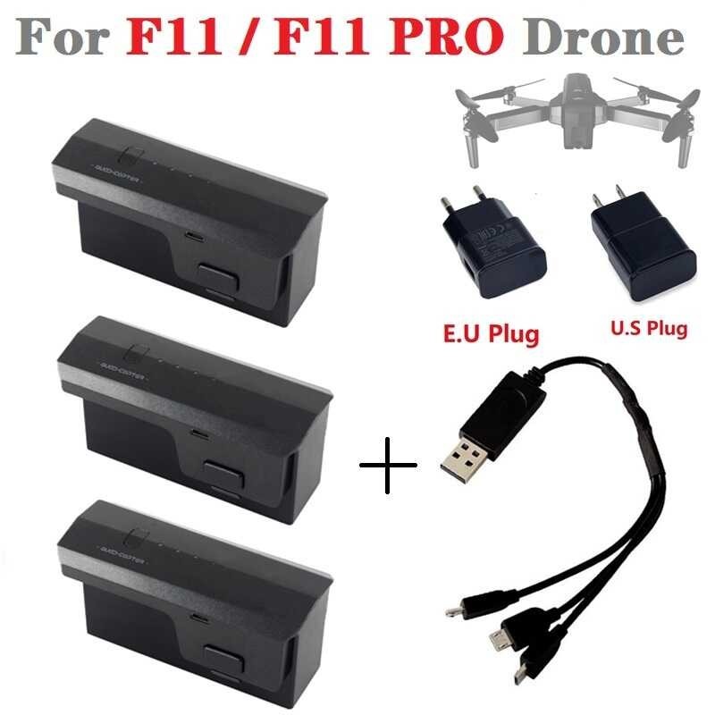 Orihinal Li-lon Battery 11.1V 2500mAh F11/F11 PRO na may 3in1 USB ...