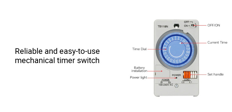TB118N Mechanical Timer Switch Mini Mechanical Timer Relay Mechanical ...