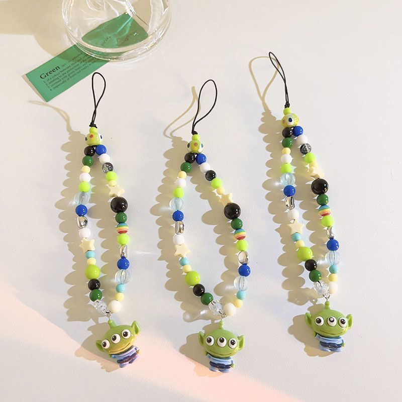 Cartoon Alien Toy Story Mobile Phone Chain Charm Rope Wristband Strap ...