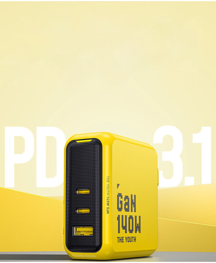 AOHI 140W USB C Charger PD3.1 3-Port GaN+ Laptop Wall Charger 100W Fast ...