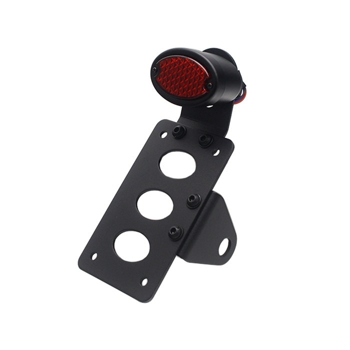 Bracket Motorcycle License Plate LED Tail Light Side Mount For Harley Davidson