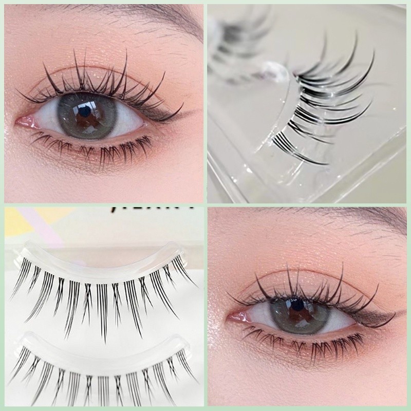 3/5 Pairs Transparent Stem Lower Eyelashes False Eyelashes / Three ...