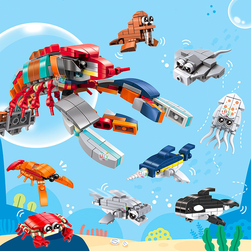 Moc 12in1 Ocean Marine Fish Animals Lobster Killer Whale Seal Ray ...