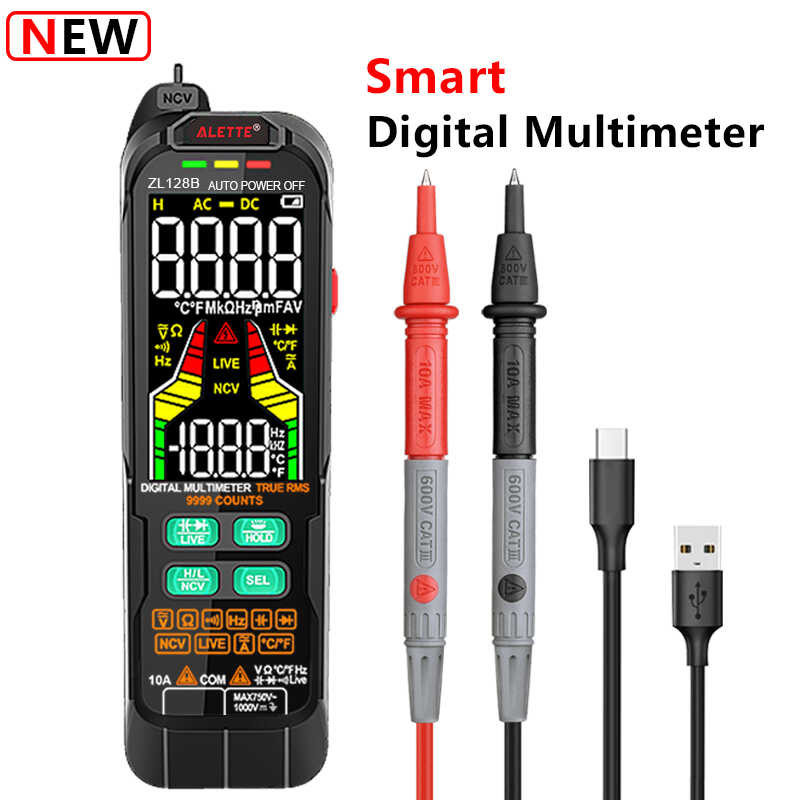 TRUE RMS Smart Multimeter Digital Voltage Tester DC/AC Voltmeter Non ...