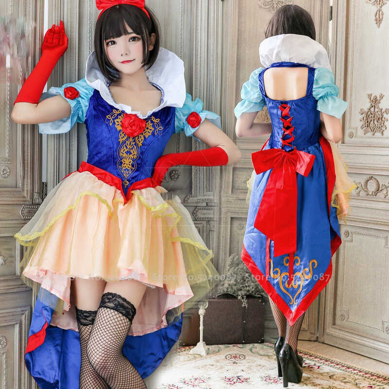 IWEMEK Schneewittchen Prinzessinnen-Kostüm Für Mädchen – Mit Umhang, Krone, Zepter & Accessoires – Cosplay, Karneval, Halloween – 3-8 Jahre