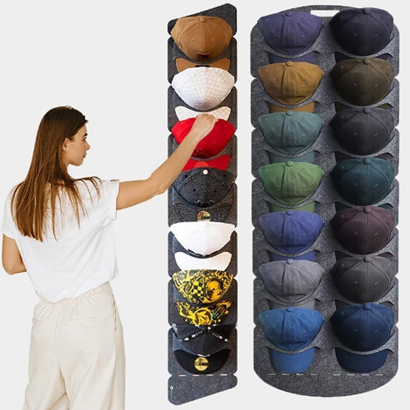 Uliekhy Hanging Hat Organizers For Bedroom Closet Space Saving Wall ...