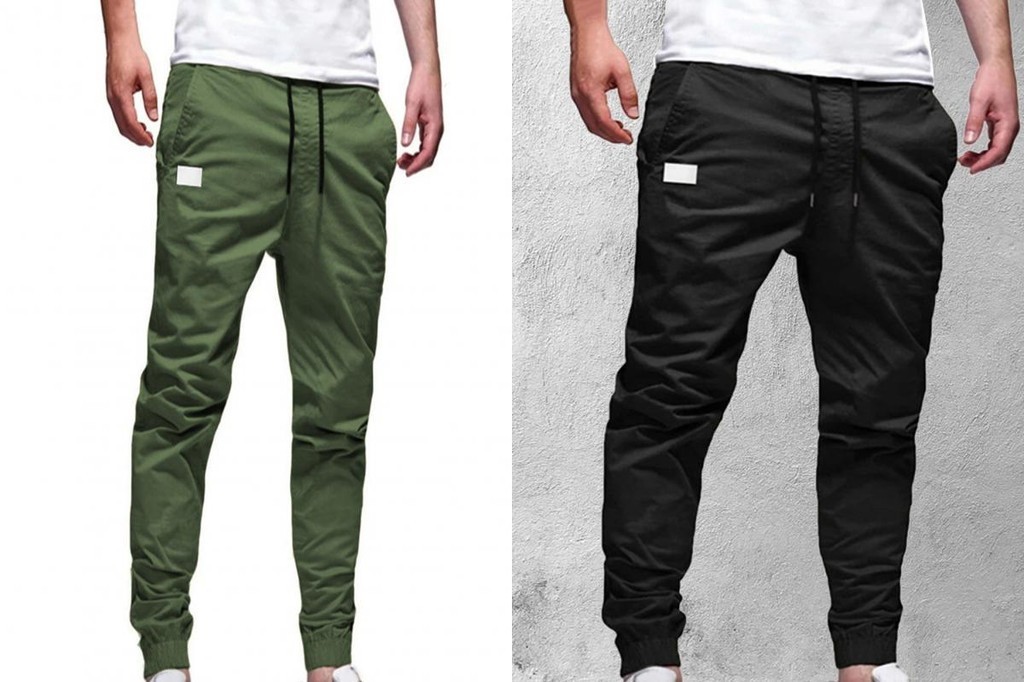 CODS Multi Pockets Training Slacks Deep Crotch Trousers Ankle Tied Mid ...