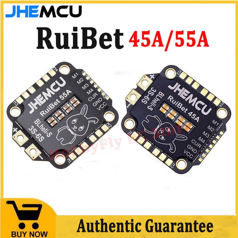 JHEMCU RuiBet 45A/55A ESC BLHELI_S Dshot600 4in1 Brushless ESC 3-6S 30 ...