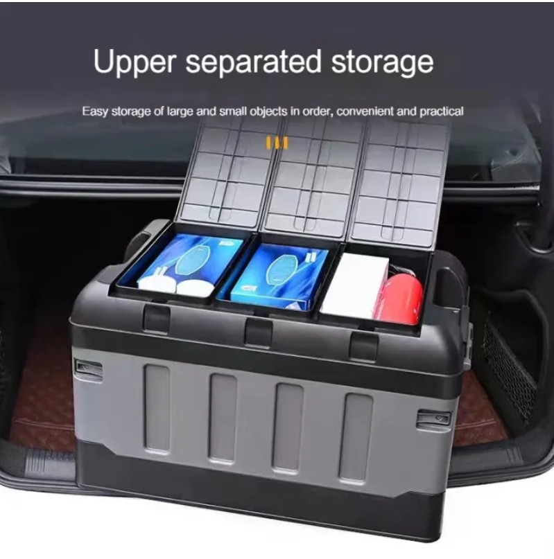 Universal Car Portable Collapsible Trunk Load Two Compartments ...