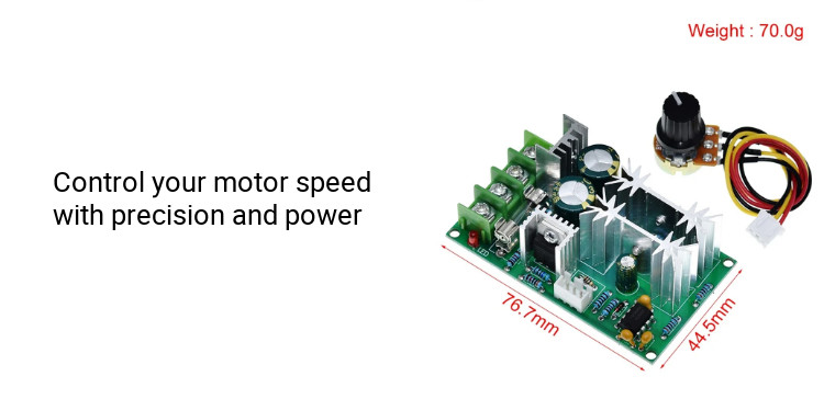 20A 12-48V Motor Speed Control PWM DC Motor Speed Controller Switch ...