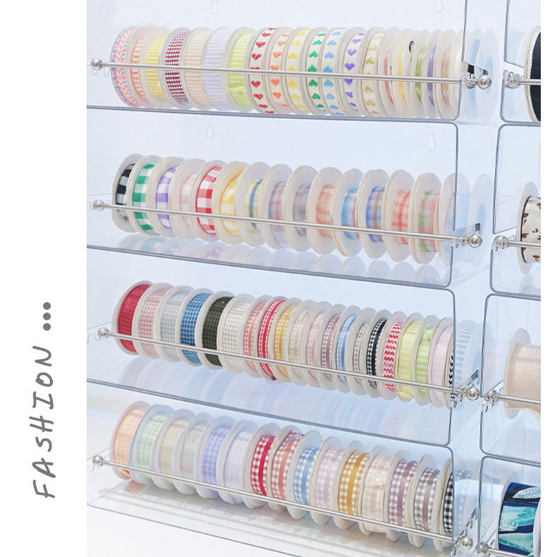 1pc Acrylic Ribbon Storage Rack Transparent Hanging Flower Shop Wall ...