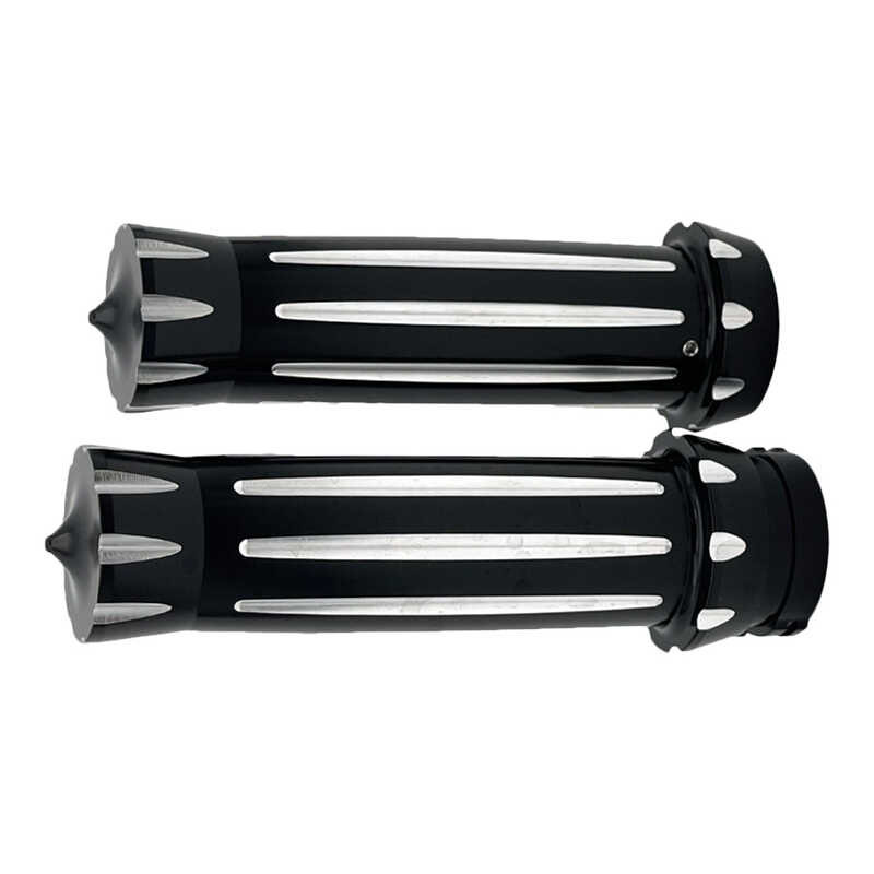 thumbnail interactive-video image 1 of TWOM 1 Inch Chrome Hand Grips For Harley Touring Road King Sportster Softail Dyna 1 of 5