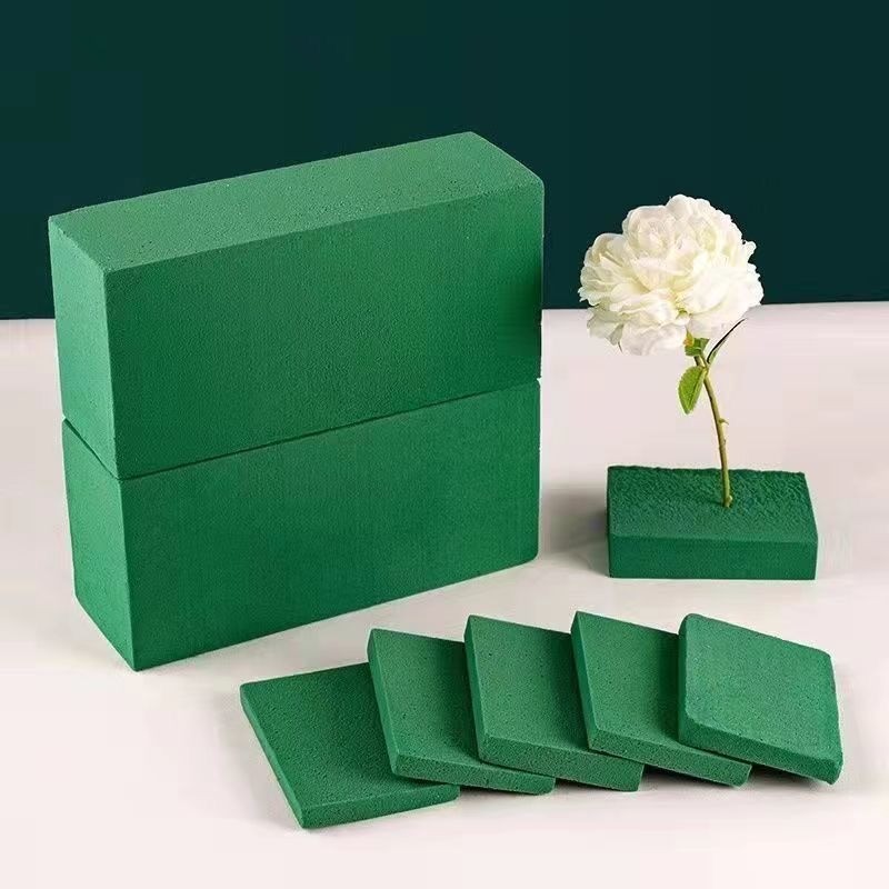 6Pcs Square Floral Foam Bricks - Flower Arrangement Mud Blocks - Green ...