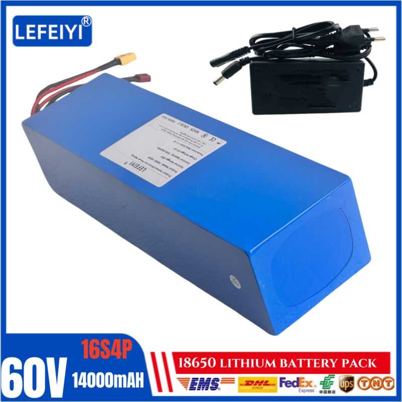 09 60V 14Ah 4 18650 16S4p Lithium Battery Pack 1000W High Power ...