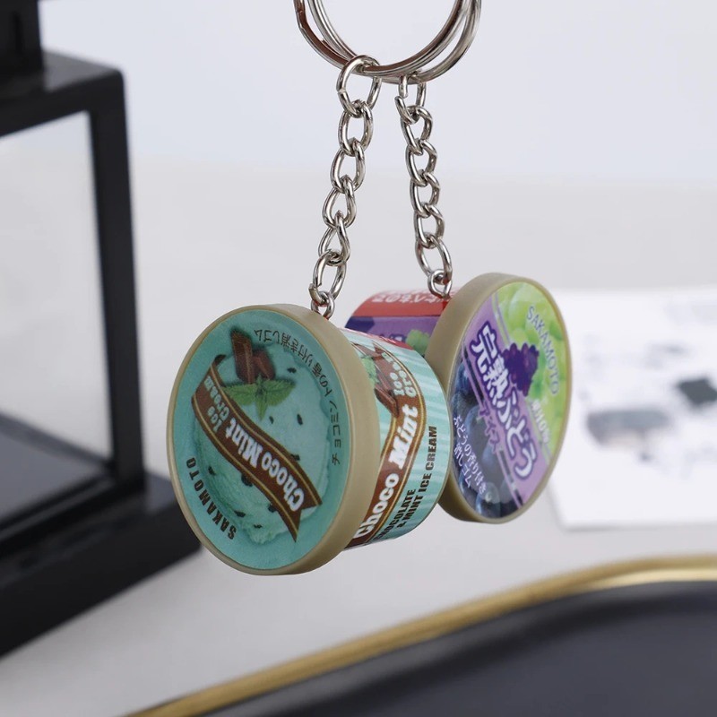 1 PC Miniature Ice Cream Cone Slow Rebound Pinch Keychain Pendant ...