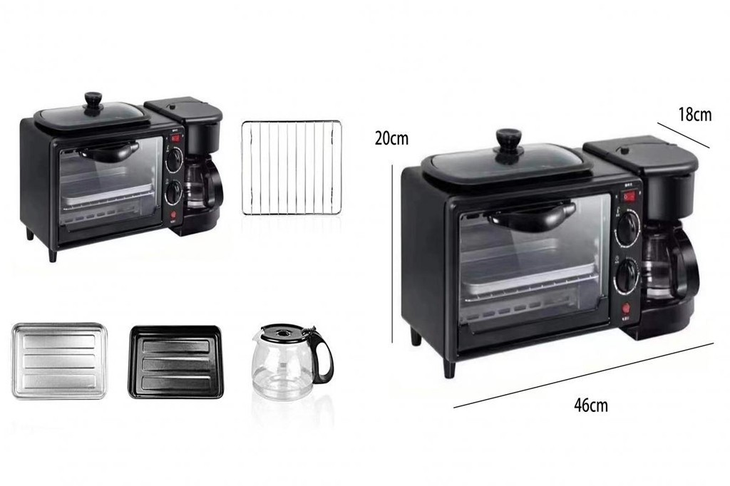 【Ready stock】 1 Set Electric Breakfast Machine 3-in-1 Safe 220V Double ...